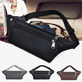 Vintage PU Leather Waist Bag Men Hip Bum Pack Travel Male Pouch