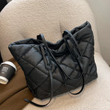 Casual PU Leather Women Tote Bag Laptop Computer Padded Handbag