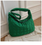 Casual Padded Big Tote for Women Pleated Large Handbag