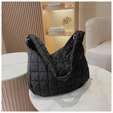 Casual Padded Big Tote for Women Pleated Large Handbag