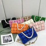 Casual Padded Crossbody Side Bags Quilted Down Cotton Women Shopping