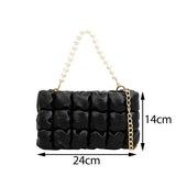 Casual Padded Crossbody Side Bags Quilted Down Cotton Women Shopping