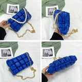 Casual Padded Crossbody Side Bags Quilted Down Cotton Women Shopping