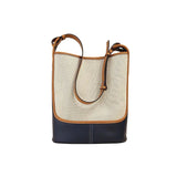 Canvas Bucket Bag Crossbody - Large Capacity Tote Purse