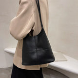Patchwork Hobo Shoulder Bags for Women Soft Leather Bucket Bag