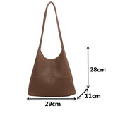 Patchwork Hobo Shoulder Bags for Women Soft Leather Bucket Bag