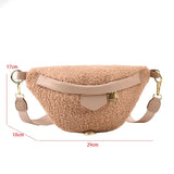 Plush Crossbody Bag Lamb Wool Waist Bag
