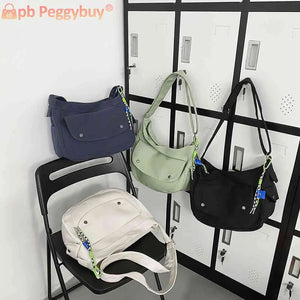 Preppy School Shoulder Bag Crossbody Satchel Japanese with Pendant