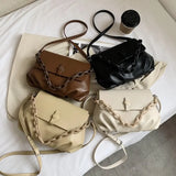 Casual PU Leather Chain Women Handbags High Ladies Crossbody Bags