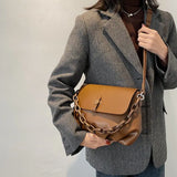 Casual PU Leather Chain Women Handbags High Ladies Crossbody Bags