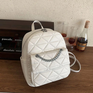 Casual PU Leather Women Small Backpack for Girls