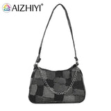 Casual Denim Chain Handbag Women Purse Underarm Bag Shoulder