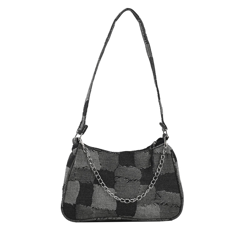 Casual Denim Chain Handbag Women Purse Underarm Bag Shoulder