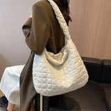 Women's Plaid Shoulder Bag Large Capacity Travel Tote Bags