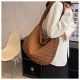 Women's Plaid Shoulder Bag Large Capacity Travel Tote Bags