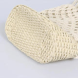 Casual Rattan Woven Women Handbag Big Straw Mesh Rope Weaving