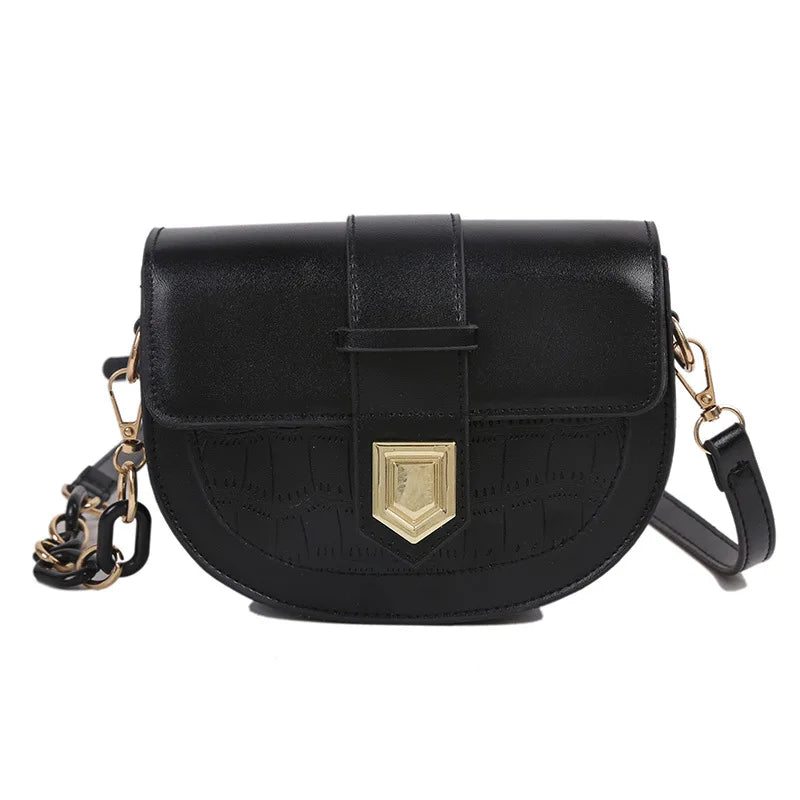 Casual Retro Women Shoulder Bags Strap Female Handbags Pu Leather Crossbody Mess