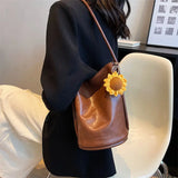 Retro Special-Interest Bag Women's Autumn One-Shoulder Bucket Bag