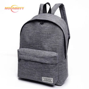 Canvas Backpack School College Student Bag Men Women