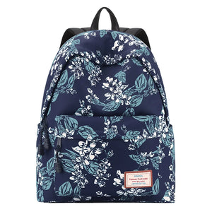 Casual School Backpack Bag for Girls Teen Female Travel Laptop Flower P