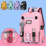 Girls Women Backpacks School Backpack USB Charging Schoolbag Backpack