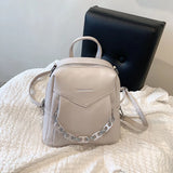 Casual School Women's Backpack Large Capacity PU Leather Women's Backpack