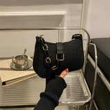 Crescent Saddle Bag Women's Shoulder Handbag Dermatoglyph