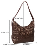 Casual Nylon Shoulder Bag for Women Solid Large Capacity