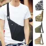 Casual Shoulder Bag Space-saving Bag Wear Resistance Zipper Left/Right Shoulder