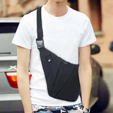 Casual Shoulder Bag Space-saving Bag Wear Resistance Zipper Left/Right Shoulder