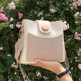 Casual Shoulder Bag Women Summer Bucket Bag Wide Shoulder Strap Shoulder Messeng