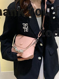 Solid Color Casual Small Shoulder Bag for Women