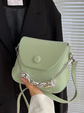 Solid Color Casual Small Shoulder Bag for Women
