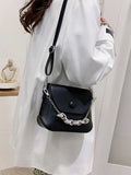 Solid Color Casual Small Shoulder Bag for Women