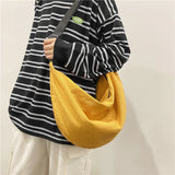 Casual Shoulder Bags Solid Women Bags Washed Canvas Packs