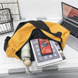 Casual Shoulder Bags Solid Women Bags Washed Canvas Packs