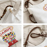 Canvas School Bags Japanese Cartoon Print Messenger Bag