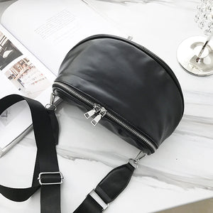 Women's Crossbody Leather Packbag for Hiking