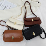 Soft Leather Shoulder Bag for Women Retro Crossbody Saddle Small Bag