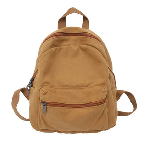 Canvas Mini Backpack For Men Women School Bag