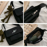 Embroidered Canvas Shoulder Bag Messenger Crossbody Bag