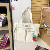 Casual Women Tote Bag Large Capacity Solid Nylon Female Single Shoulder Bag