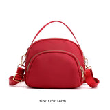 Casual Women's Tote Shoulder Bag Double Layer Shopping Zipper Handbags