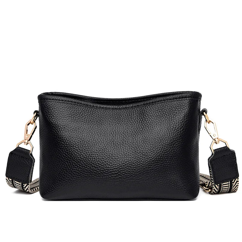 Women Leather Bucket Vintage Tote Shoulder Bag