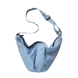 Large Canvas Shoulder Bag Women High Capacity Shopping Crossbody Denim Messenger