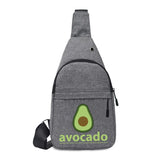 Avocado Print Small Backpack Chest pack Earphone Hole Girls Crossbody Bag