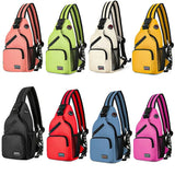 Casual Small Backpack Women Girls Chest Bag Earphone Hole Female Crossbody Pack