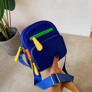 Women's Casual Small Square Bag with Wide Shoulder Strap