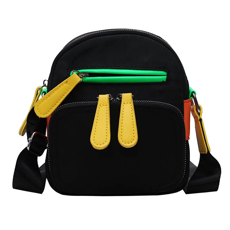 Women's Casual Small Square Bag with Wide Shoulder Strap