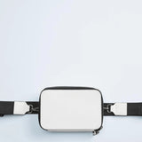 Casual Small Box Ladies Messenger Bag PU Leather Wide Shoulder Strap